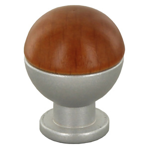 POMOLO IN LEGNO/OTTONE SFERICO ART. 735 mm 18 noce scuro - Product Image 1