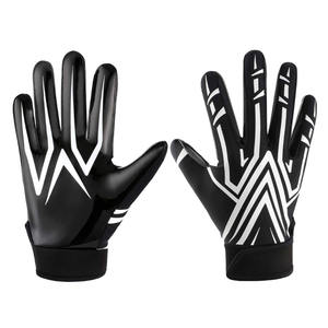 Guantes de fútbol de muñeca ajustables unisex Logotipo personalizado Impresión Diseño profesional Empuñaduras impresas para fútbol americano - Product Image 1