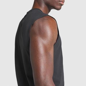 Débardeur OEM en coton pour hommes Vente en gros Respirant Fitness Singlet Musculation Workout Gym Vest Tricoté sans manches Maillot de corps - Product Image 6
