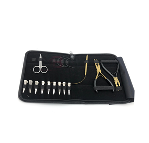 Kit d'outils professionnels de haute qualité en acier inoxydable pour extensions de cheveux, personnalisable avec logo et étiquetage sur mesure, modèle 2026 - Product Image 2