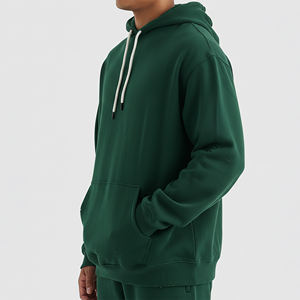 Sweat à capuche d'hiver respirant avec poche, en molleton 100% coton, 280g, broderie appliquée vieillie personnalisée de haute qualité - Product Image 4