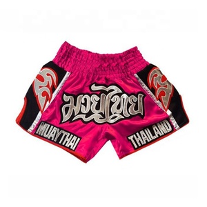 Shorts de combat Muay Thai et Kick Boxing pour hommes, taille élastique, mi-longueur, décontractés, en polyester et coton, haute qualité - Product Image 1