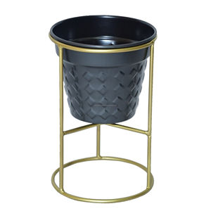 Maceta negra decorativa moderna para plantas de interior, precio al por mayor, regalos para el hogar - Product Image 1