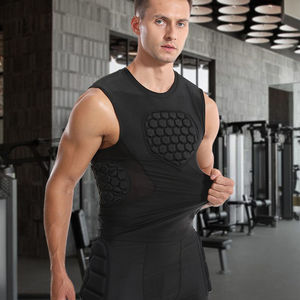 Customizable Quarterback <b>Padded</b> Football <b>Shirt</b> Sport-Specific Compression <b>Shirt</b> with Printed Technics Comfortable Supportive - Product Image 2