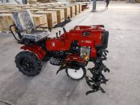 Motoculteur assis EAGLE POWER, moteur diesel agricole automatique 4x4, pour usage domestique, type tracteur à roues