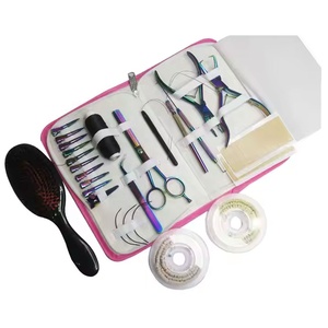 Hair Extension Tool Kit Set With <b>Needle</b> Professional Hair Extension & <b>Beading</b> Tool Kit Plier With Leather Pouch Eco-Friendly - Product Image 3