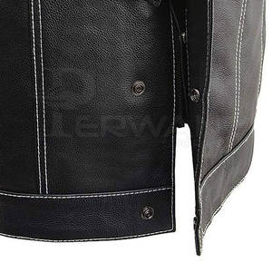 Chaleco de cuero de Material de alta calidad, chaqueta hecha en Pakistán, chaleco de cuero transpirable para hombre, chaqueta para adulto - Product Image 6