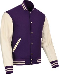 Veste d'hiver unisexe High Street en toile de qualité supérieure Veste d'hiver Letterman en cuir et laine de haute qualité à capuche personnalisée - Product Image 2
