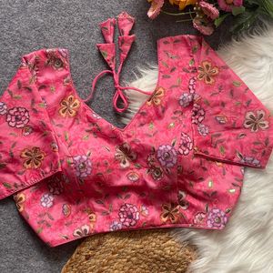 ชุดเดรสสวยชุดแฟนซีเนื้อเยื่อบริสุทธิ์พร้อมพิมพ์ตำแหน่งเสื้อเบลาส์อินเดียผู้จัดจำหน่ายและส่งออก - Product Image 2