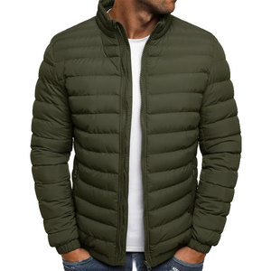 Trendy Men Stitched Pattern Puffer Jacket Comfortable Fit Durable Winter Outerwear - Product Image 3