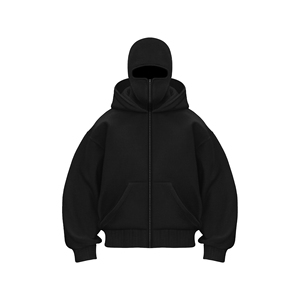 Sudadera con capucha y cremallera con doble capucha Personalizada nueva camiseta de algodón y poliéster de alta calidad para hombre Sudaderas con cremallera al por mayor - Product Image 4