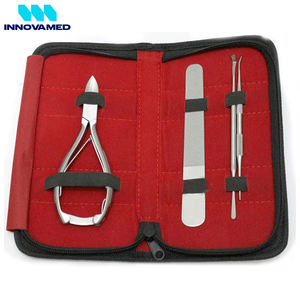 Podiatry Tools Kit 4 Pcs Manicure Pedicure Instruments <b>Nail</b> File Clipper Foot Care Tools Set Podiatry Instruments - Product Image 2