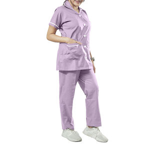 ชุดยูนิฟอร์มทางการแพทย์สำหรับผู้หญิงพยาบาลสีขาวชุดสีขาวดีไซน์ทันสมัยขนาดใหญ่พิเศษ - Product Image 6