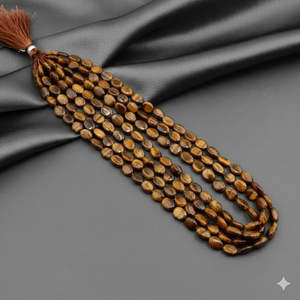 Wholesale Best Quality 12x8mm Oval <b>Tiger</b> <b>Eye</b> Gold Beads Loose Beads for DIY Jewelry Making - Product Image 1