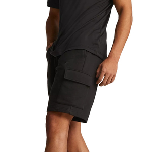 กางเกงขาสั้นผ้าฟลีซสำหรับผู้ชายกางเกงขาสั้นทรงแบ็กกี้ทรงแบ็กกี้กางเกงออกกำลังกายขาสั้นผ้าคอตตอนสีพื้นสำหรับใช้ในยิมออกแบบโลโก้ได้ตามต้องการ - Product Image 1