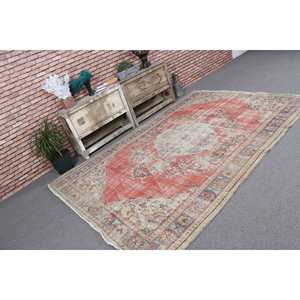 Tapis vintage 5,8x8,3 pieds, grand tapis turc, tapis marocain rouge et bleu - Product Image 1