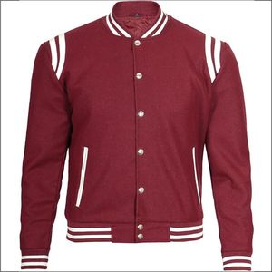Chaqueta Varsity Personalizable para Hombre de Alta Calidad con Bordado Chenille, Mangas de Cuero, Chaqueta de Invierno de Moda con Logotipo Frontal y Cuello en V - Product Image 1