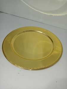 Assiettes de présentation réutilisables en vrac pour mariages, sous-assiettes décoratives pour banquets |   Accessoire polyvalent pour la mise en place de la table, sous-assiette en métal - Product Image 4