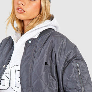 Blousons Bomber d'Hiver pour Femmes Personnalisables avec Logo – Fournisseur Direct Usine – Tricotés, Respirants, Écologiques, Coupe-Vent, Teints Unis, Col Montant - Product Image 4