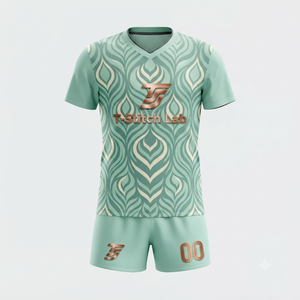 Nuevo Uniforme de Voleibol Unisex Estampado de Manga Corta con Cuello en V, Absorbente de Humedad, 100% Poliéster, para Todas las Temporadas - Product Image 1