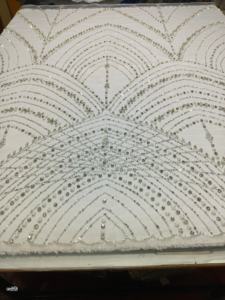 Tela de Encaje Bordada con Cuentas Pesadas Hecha a Mano de Lujo para Vestidos de Novia y de Noche - Product Image 3
