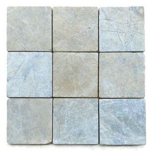 White Gray and Black Marble <b>Mosaic</b> Tile Square Tumble Finish Water Resistant Bathroom Interior Customization - Product Image 5
