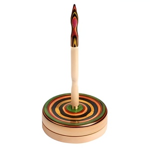 Porte-fil en bois moderne Spinner pour tricoter Double broche de fil Distributeur de fil très stable pour le crochet - Product Image 1