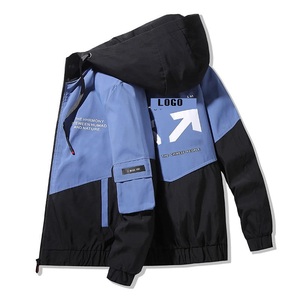 Chaqueta Cortavientos de Invierno de Alta Calidad, Lona Transpirable, Resistente al Viento, Tela de Poliéster Personalizada con Logotipo Personalizado, Talla Grande para Hombre - Product Image 3