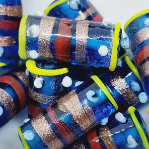 Cuentas Sueltas Redondas de Cristal de Murano Vintage de 23x10mm y 8mm, Cuentas para Hacer Joyería India, Todos los Colores, al Mejor Precio - Product Image 2
