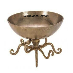Bol de luxe au design feuillage, motif plaqué or, centre de table inspiré des tendances, style américain, passe au lave-vaisselle - Product Image 4