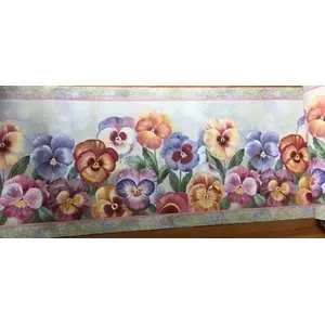 ลายดอกไม้นานาชาติรูปลอกติดผนัง H3022 #05.1 (กางเกงดอกไม้) มีดีไซน์เส้นขอบสวยงาม - Product Image 1