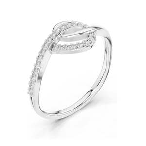 Anillo de Diamantes de Laboratorio de 0.12 CT con Pavé para Mujer, Claridad VVS-VS EF, Oro de 18KT, 14KT, 10KT y Plata 925, Oro Rosa, Amarillo, Blanco - Product Image 4