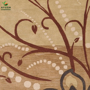 Tapis minimaliste propre et lavable en laine, rembourré et fait à la main, pour la chambre à coucher et le salon - Product Image 2