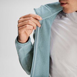 Veste polaire élégante pour hommes avec tissu en toile Conception à glissière Respirant Coupe-vent pour la randonnée en plein air Ski Casual Winter Wear - Product Image 5