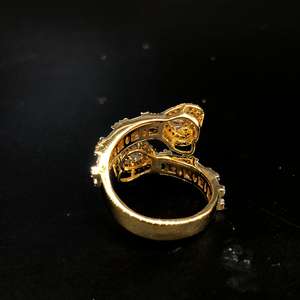 Anillos de oro de 14K de grado premium de diamante diseñado en forma de corazón con anillo de aniversario de compromiso de boda que usan los exportadores - Product Image 3