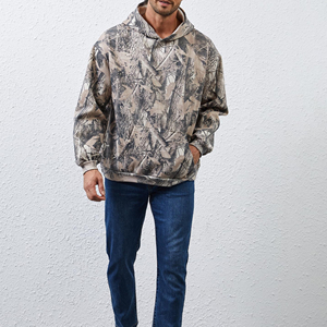 Sudadera Deportiva de Alta Calidad Personalizada de 400 Gramos con Estampado de Bosque Real en Color Sólido, Sin Forro, Talla Grande para Hombre, 100% Algodón - Product Image 3