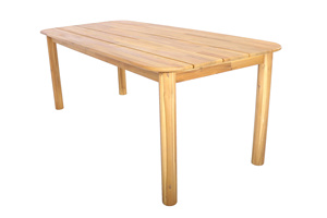 Table à manger en bois d'acacia massif conçue pour les repas en famille, offrant une construction durable et une structure stable - Product Image 6