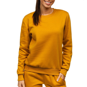 Ensemble de vêtements de Fitness de course d'hiver de haute qualité pour femmes survêtements de gymnastique en coton respirant col montant marque privée solide vente en gros - Product Image 2