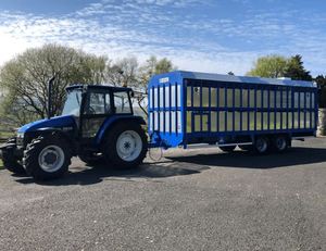 Heavy Duty Livestock <b>Farm</b> <b>Trailer</b> For Sale Multi Axle Strong Chassis Ventilated Panels High Capacity Transport Efficient - Product Image 3