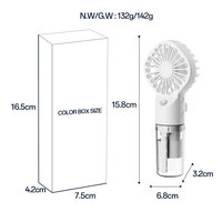 Ventilateur de poche mini USB rechargeable avec pulvérisation nano d'eau pour bureau, extérieur, usine – Vente en gros