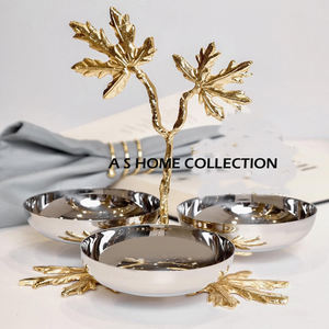 Cuencos elegantes para servir, utensilios de cocina, Hotel, restaurante, comedor, diseño único decorativo, cuenco de vajilla de Color marrón de Metal - Product Image 6