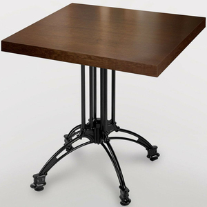 Mesa de Centro Redonda de Madera Maciza Creativa con Base de Pedestal de Hierro, Diseño Vintage, Mesa de Comedor de Estilo Café, Muebles de Interior en Oferta - Product Image 2