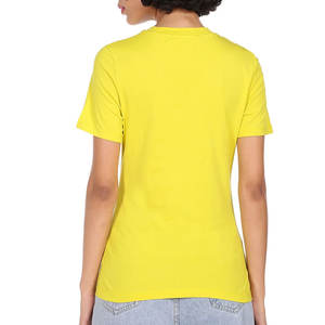 T-shirt en coton biologique 100% de haute qualité pour femmes décontracté été surdimensionné col rond tissu teint uni vente en gros directe d'usine - Product Image 4