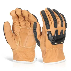 Gants de conducteur en cuir de vachette non doublés TPR Impact Protective Safety Caractéristiques Anti-impact Outdoor Luvas De Condutor De Impacto - Product Image 2