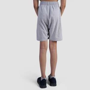 Shorts sportifs Co-Groove 100% coton avec décorations brodées, taille élastique, entrejambe de 5 pouces, disponible en gris, taille XS - Product Image 2
