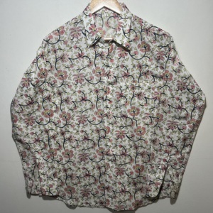 Chemise décontractée en coton imprimé à la main pour homme, tendance et élégante |   Collection de chemises à manches longues 100% coton à motifs floraux - Product Image 1
