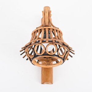 Lámpara de pared con diseño de ratán natural de color clásico de primera elección, pantalla para decoración de pared del hogar, portalámparas - Product Image 2