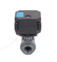 Alimentation en eau, vanne à bille motorisée PVC 2 voies DN20 3/4'' DC5V DC12V, mini actionneur électrique pour l'eau, OEM IP67 10 bars