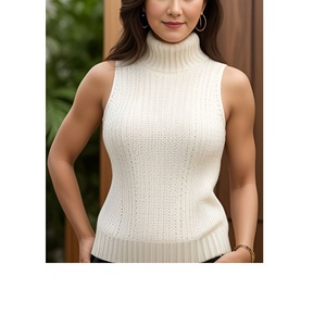 Camiseta Corta sin Mangas con Cuello Redondo para Mujer, Transpirable, de Algodón, para Hacer Ejercicio, Suave, Elástica, Ropa Básica BD - Product Image 3