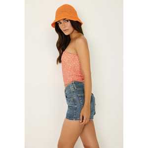 Blusa Casual Corta sin Tirantes de Malla con Cuello Redondo y Logotipo Frontal 100% Poliéster - Product Image 2